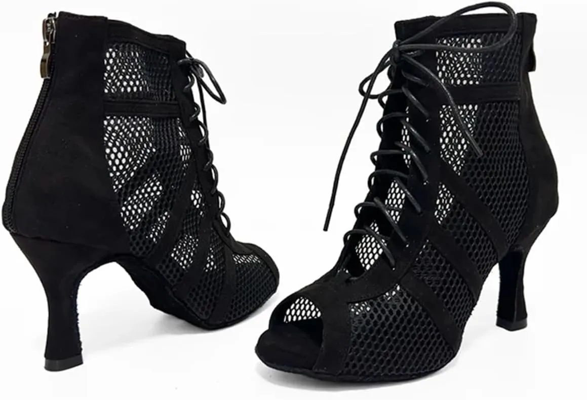 Yokala Ballroom Dance Shoes Women Latin Salsa Swing Social Practice Dancing Boots S06